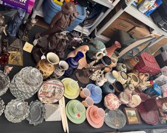 Decor, pottery, western statues, etc