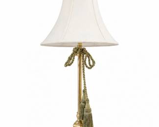 55 VintageGoldTableLampwithDecorativeTasselTrim