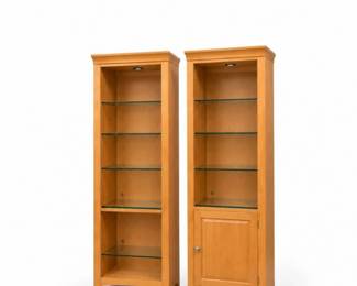 74 PairStanleyFurnitureIlluminatedDisplayCabinets