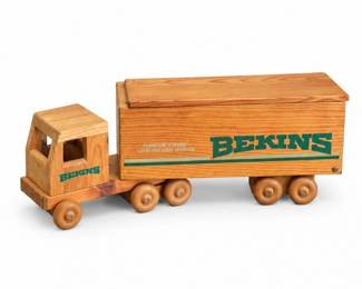 69 VintageBekinsMovingTruckWoodenToyWithBlocks