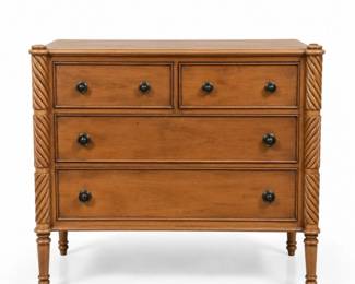 18 BassettFurnitureTwistedColumnFourDrawerChest
