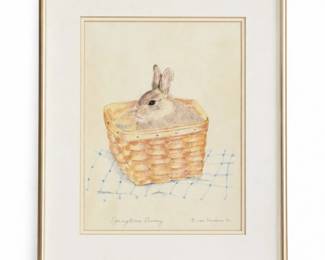 63 BettyDorotikSignedLongabergerBunnyFramedPrint