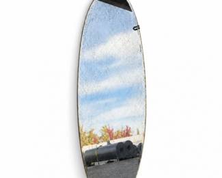 44 SurfboardShapedWallMirrorwithAntiqueFilmFinish