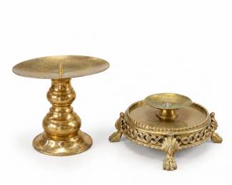 24 DecorativeCraftsBrassCandleHoldersPair