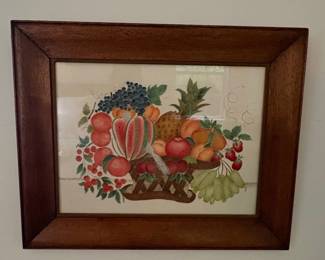 N. Groshens Theorem Painting: Basket of Fruit with Green Grapes