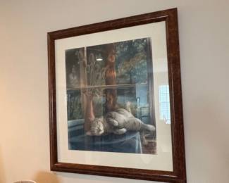 Ann Gross Framed Cat Print