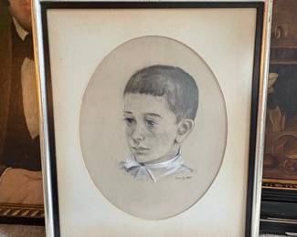 Jan Scott Charcoal Portrait of a Boy