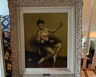L. Tchistovsky Ballerina Print in Ornate Frame