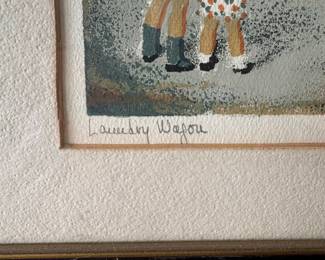 Anne Gross Laundry Wagon Serigraph