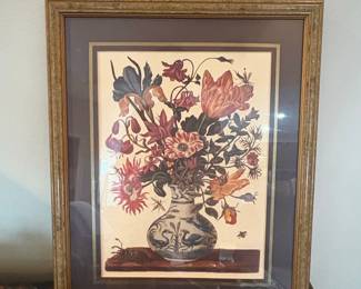 Vintage Maria Sibylla Merian Floral Still Life Print