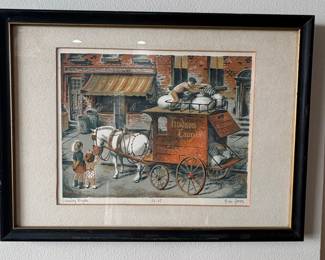 Anne Gross Laundry Wagon Serigraph