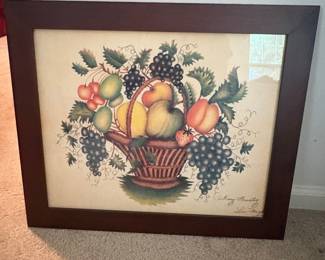Mary Bradley Basket of Fruit Reproduction Print