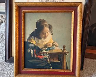 Jan Vermeer La Dentellière Framed Art Print