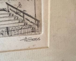 A. Gross Pennington RR Station Etching