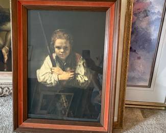 Rembrandt van Rijn Girl with a Broom Print