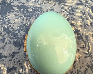 Limoges France Egg Trinket Box