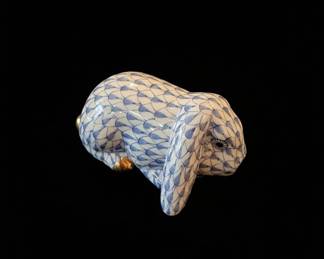 Herend Porcelain Lop Ear Bunny Figurine