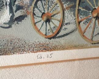 Anne Gross Laundry Wagon Serigraph