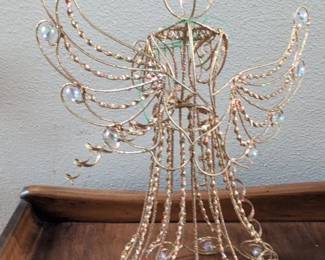 Wire and Bead Christmas Tree Topper Angel
