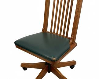 MissionStyle Oak Swivel Office Chair second image