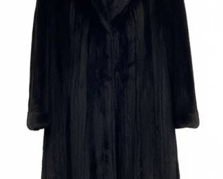 Vintage Black Mink Fur Coat