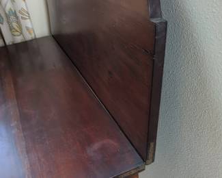 Antique Mahogany Serpentine FlipTop Console Table third image