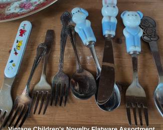 Vintage Childrens Novelty Flatware Assortment