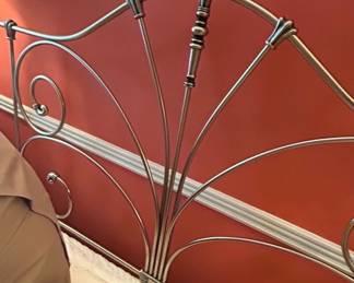 Metal Bed Frame with Nightstands second image