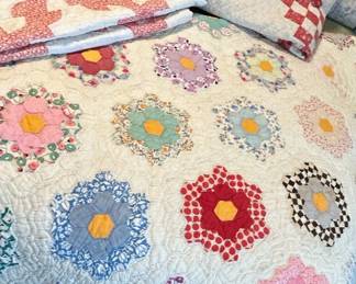 Collection of Three Vintage HandStitched Quilts second image
