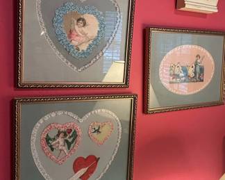 Vintage VictorianStyle Valentine Shadowbox Art Collection