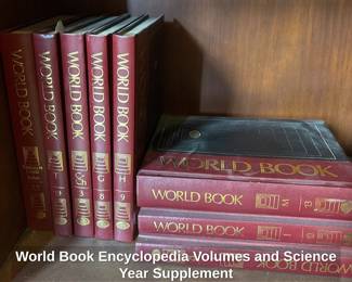 World Book Encyclopedia Volumes and Science Year Supplement