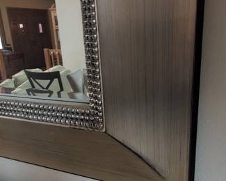 Decorative Wall Mirror with Beaded Detail second image