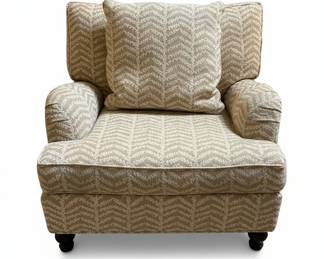 Overstuffed Club Chair with Accent Pillow second image
