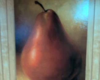 Contemporary Still Life Pear Print on Canvas