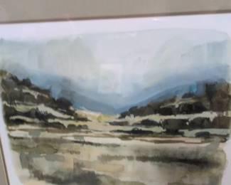 Contemporary Abstract Landscape Watercolor second image