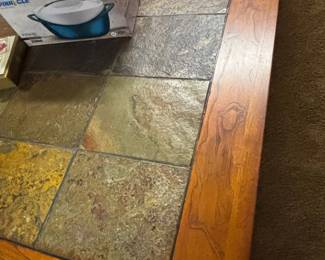MissionStyle Slate and Wood Coffee Table third image