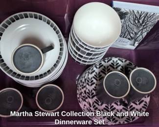 Martha Stewart Collection Black and White Dinnerware Set