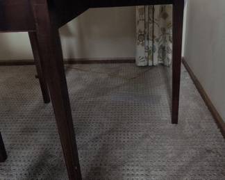 Antique Mahogany Serpentine FlipTop Console Table fifth image