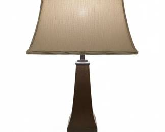 Contemporary BronzeTone Tapered Table Lamp