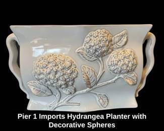 Pier Imports Hydrangea Planter with Decorative Spheres second image