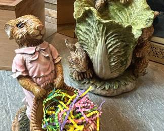 Vintage Chrisdon Resin Rabbit Figurine Collection third image