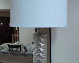 Textured Glass Column Table Lamp