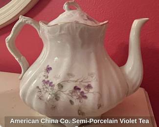 American China Co. SemiPorcelain Violet Tea Set second image