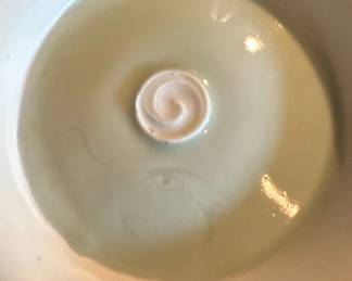 Celadon Glazed Ceramic Serving Bowl third image