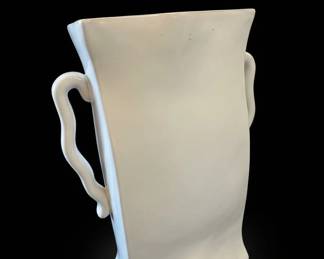 Vintage Ceramic Hydrangea Relief Vase second image