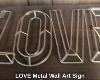 LOVE Metal Wall Art Sign