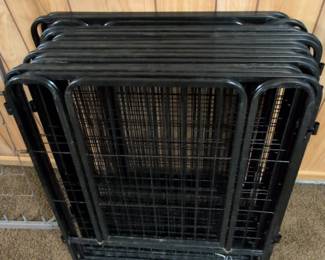 Metal Folding Bed Frame and Pet Crate Set second image