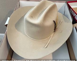 Vintage Stetson X Beaver Silverbelly Cowboy Hat