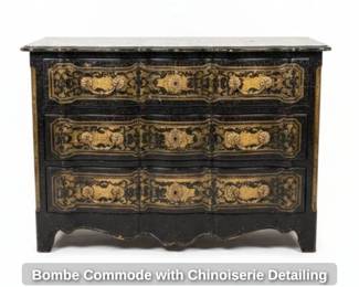 Bombe Commode with Chinoiserie Detailing