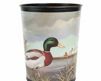 Vintage Mallard Duck Decorative Wastebasket